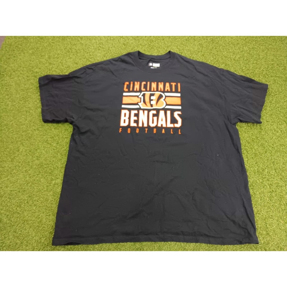 NFL Cincinnati Bengals Football T-Shirt Mens 2XL Black Cotton Graphic Sportswear